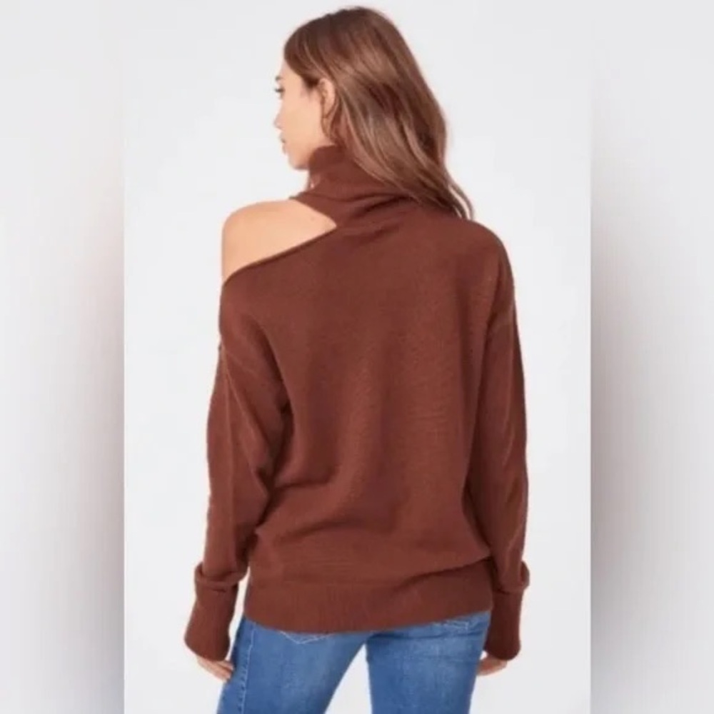 PAIGE brown cut out turtleneck - Picture 2 of 7